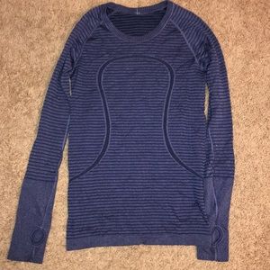 Lululemon blue long sleeve swiftly tech